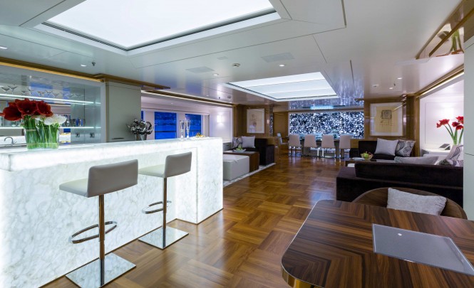 Galaxy Yacht - Saloon - Photo by Jeff Brown