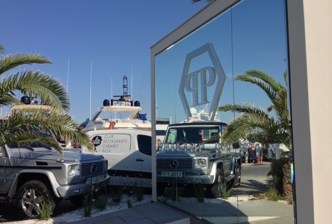 Philipp Plein in the Marina Ibiza - a lovely Ibiza yacht holiday destination