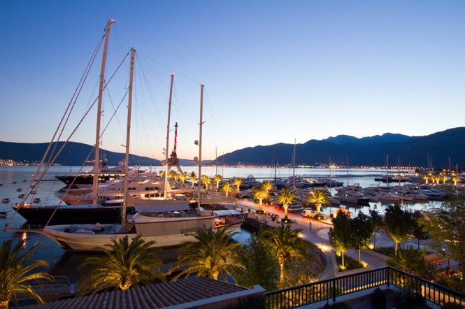 Porto Montenegro - a luxurious Mediterranean yacht holiday location, positioned in Montenegro