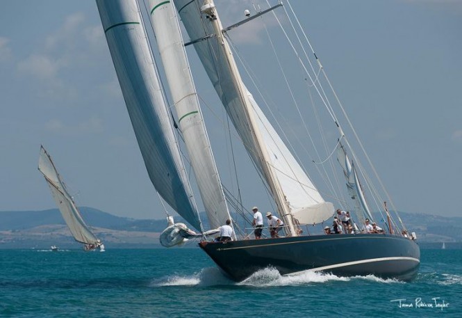 Shamrock V Yacht at the 2014 Argentario Sailing Week - Photo by James Robinson Taylor