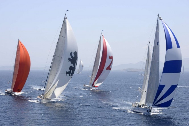 Fleet racing at 2013 Dubois Cup ©Rick Tomlinson/Dubois Yachts