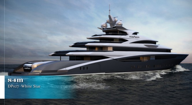 Luxury motor yacht White Star concept - aft view