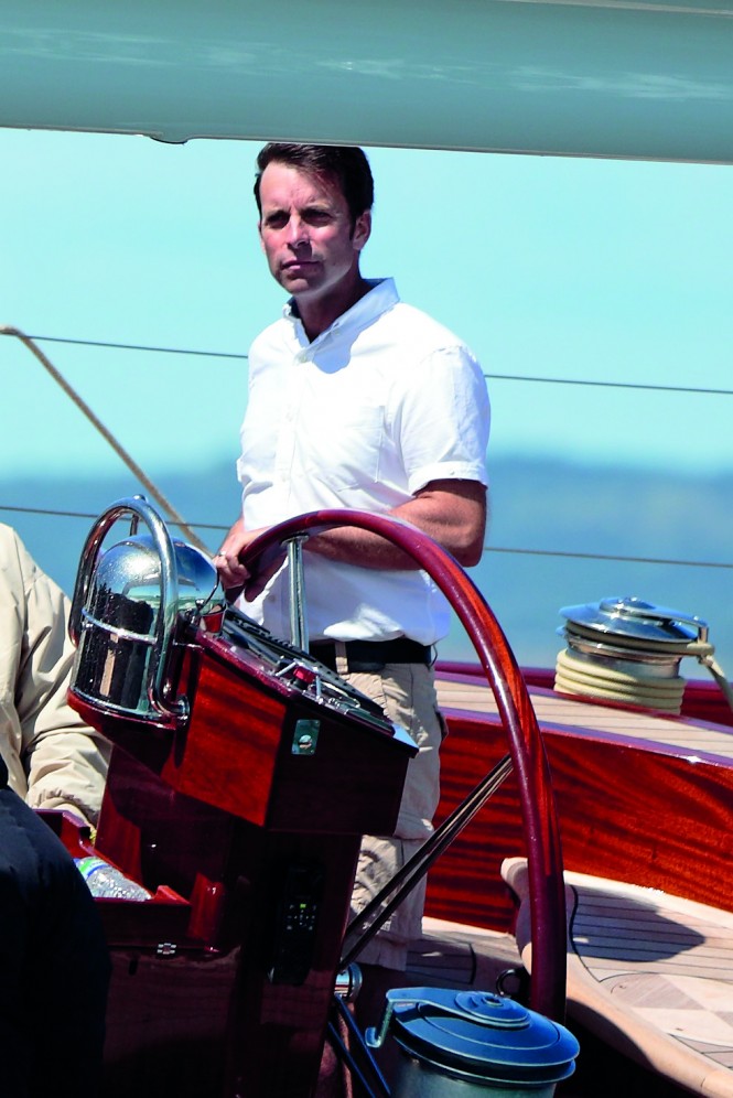 Nigel Stuart at the helm of the new Spirit 74 -  Photography Credit- Anthony Morris