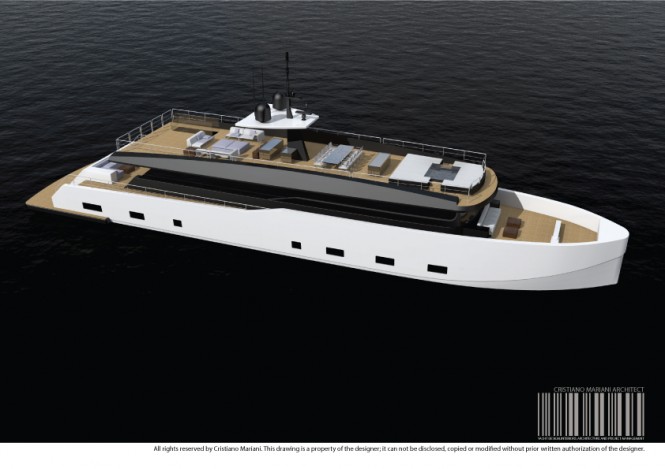 Project MY385_CMA Yacht from above