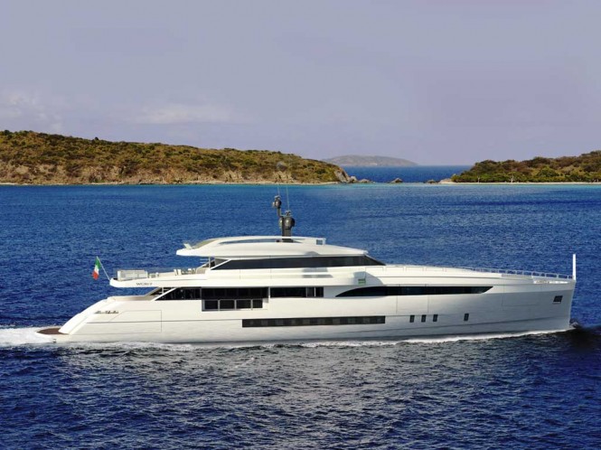 Rendering of WIDER 150 superyacht