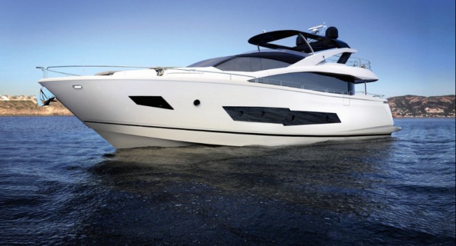 Rendering of the first Sunseeker 86 Yacht by Sunseeker International