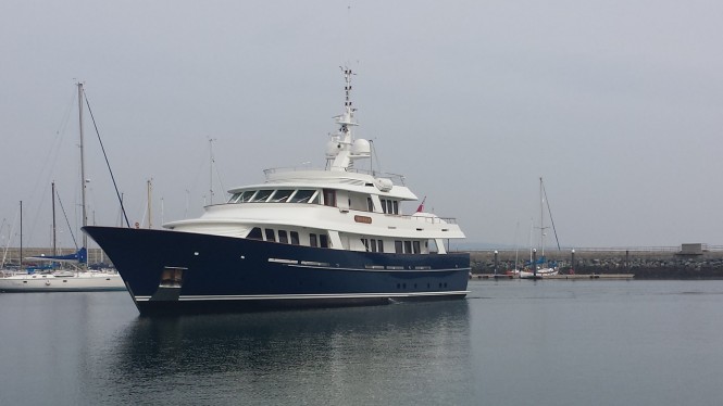 36m Royal Huisman superyacht ARCADIA at Dun Laoghaire Marine in Dublin, Ireland