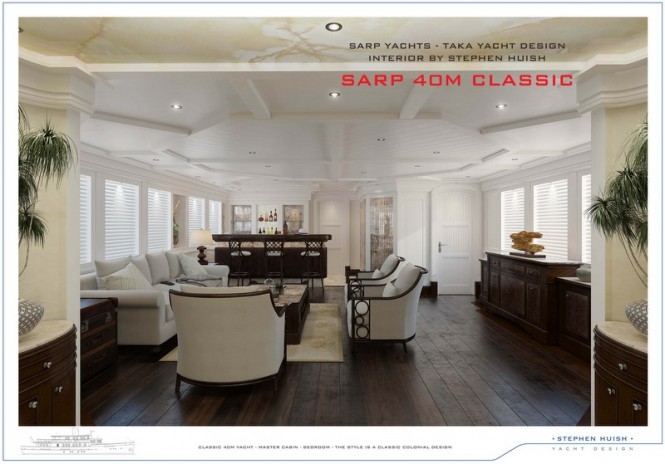 40m Sarp Classic Motor Yacht - Lounge