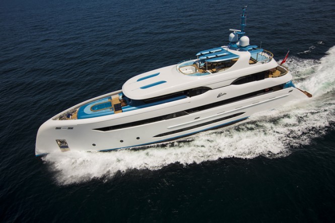 Bilgin 147 super yacht ELADA in the sea