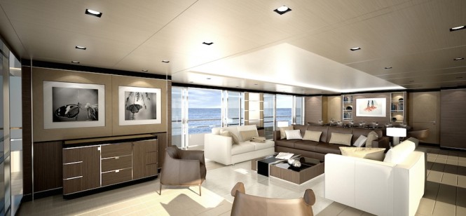 CRN Motor Yacht Conero - Main Saloon - CLASSIC