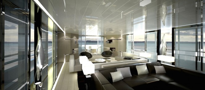 CRN Motor Yacht Conero - Main Saloon - VISION