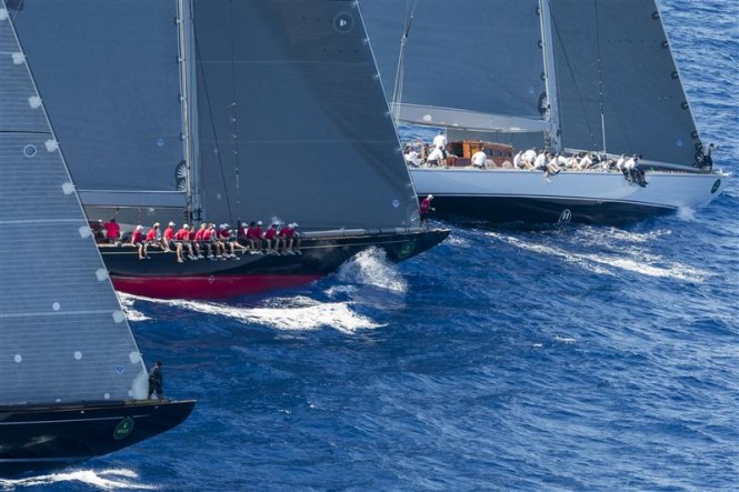 J-Class bowmen calling the start - Photo by Rolex Carlo Borlenghi