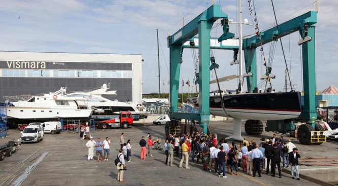 Launch of V80 super yacht Nakupenda at Vismara Marine