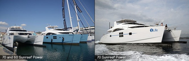 Luxury catamarans by Sunreef on display at the 2014 Cannes Yachting Festival