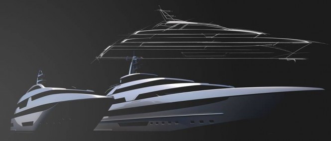 New RIVA range of superyachts in steel - Photo credit to Riva Yacht