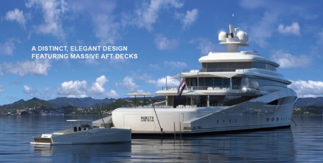 Purity superyacht design - aft view