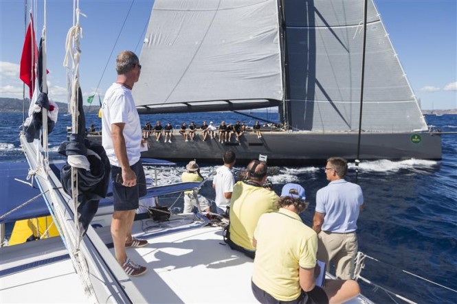 View of a Mini Maxi Rolex World Championship start from the Committee Boat - Photo by Rolex Carlo Borlenghi