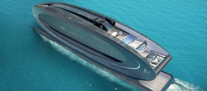 75m Iris Series Yacht from above