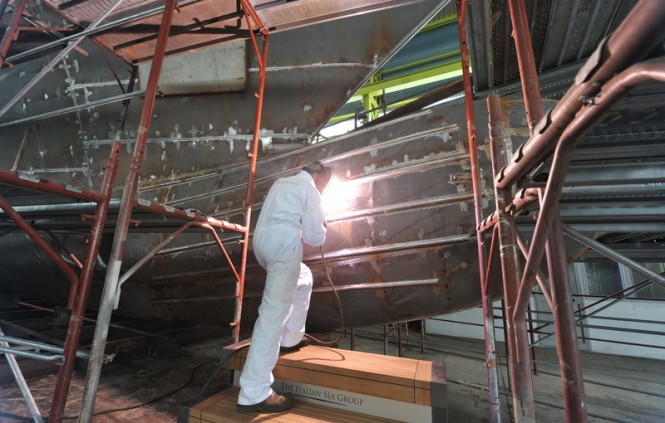 Construction ceremony for ADMIRAL C FORCE 50 Yacht