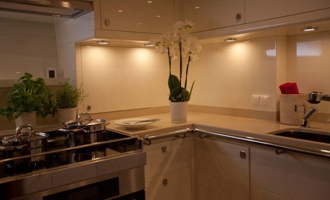 Luxury yacht Ti-Coyo - Galley - Photo by Dijana Nukic