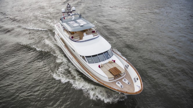 Mulder 98 Flybridge super yacht YN1391 from above
