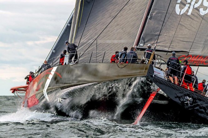 Racing yacht Comanche under sea trials - Photo by George Bekris via Scuttlebut Sailing News