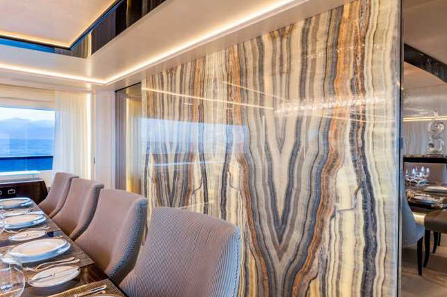 Rossi Navi super yacht Polaris with custom lighting by Promotech