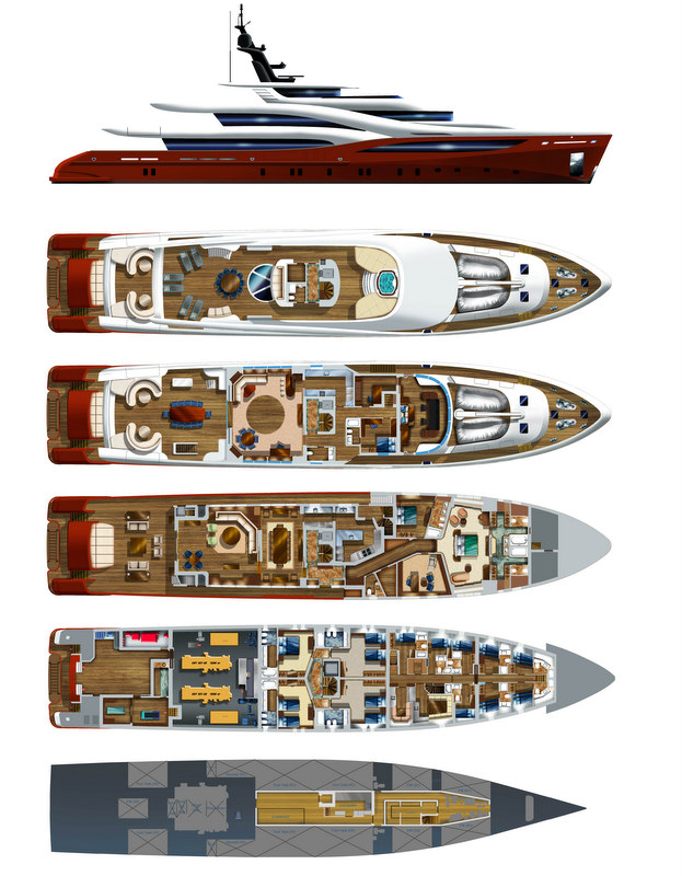 Sarp 58 Yacht NB102 - General Plan and Profile
