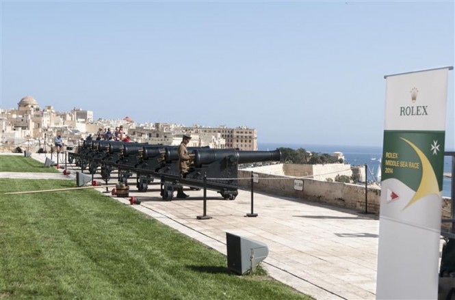 The Saluting Battery cannons, ready to mark the start of the race - Photo by Rolex Kurt Arrigo