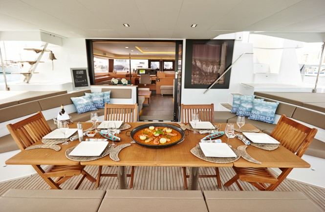 Victoria 67 charter catamaran LIR - Photo credit LIR Yacht