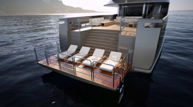 56m Explorer G2 Yacht - aft view