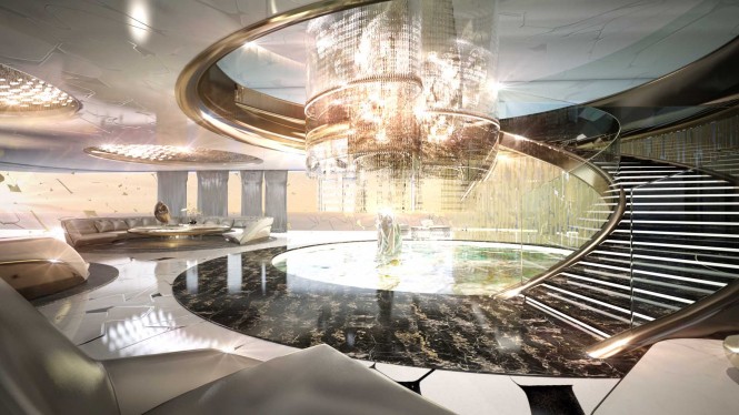 Admiral X-Force 145 superyacht concept - Saloon