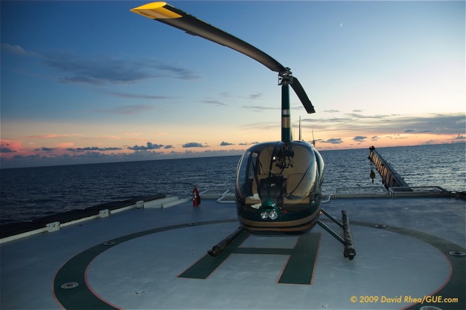 GLOBAL yacht features an indispensable helipad