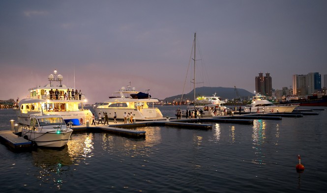 Horizon City Marina by night