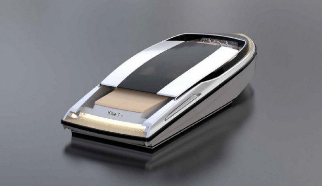 KITE 7.2 luxury yacht tender - aft view