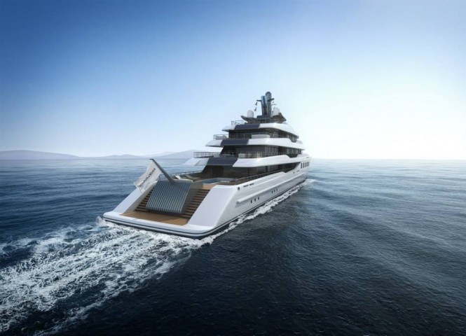 Luxury yacht BV80 - aft view