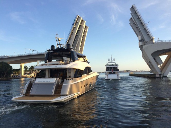 Luxury yacht NEVER SAY NEVER - aft view