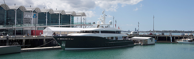 New Alloy super yacht HEY JUDE (AY54) on the water