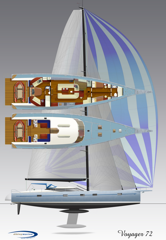 Sailing yacht Voyager 72 - Profile and Accommodation
