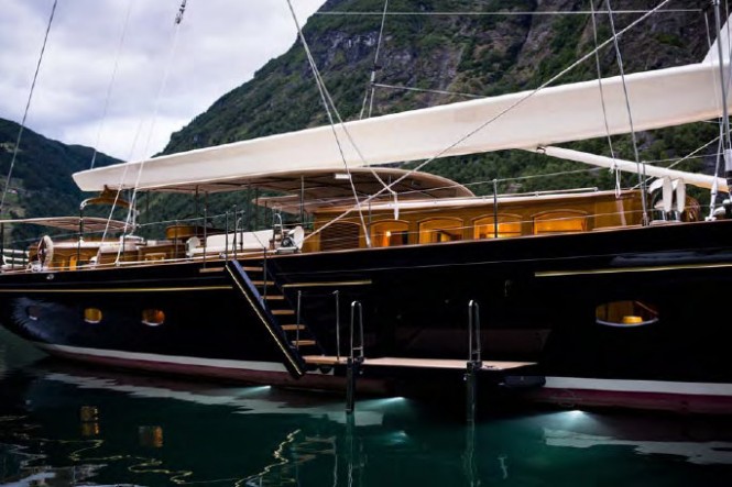 Super yacht Wisp - side view - Photo by Cory Silken