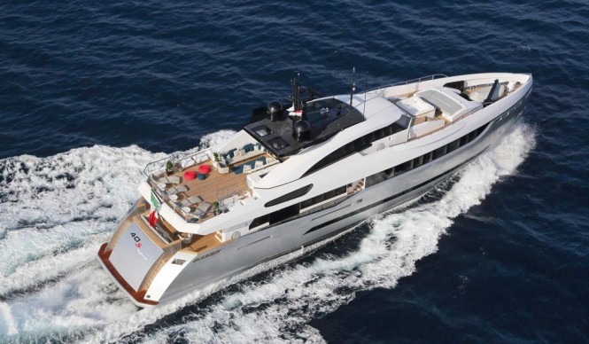 Superyacht Columbus Sport Hybrid 40M from above