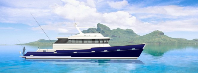 Superyacht Johnson 80 in the lovely Bora Bora yacht charter location, nestled in South Pacific