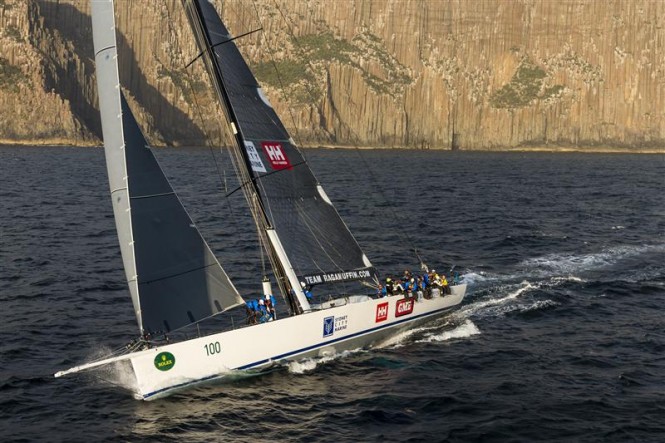Superyacht Ragamuffin 100 off Tasman Island - Photo by Rolex Carlo Borlenghi