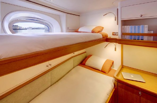Wisp superyacht - Crew Cabin - Photo by Cory Silken