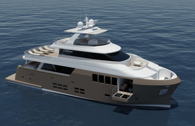 C.Boat 31 Explorer superyacht with balcony