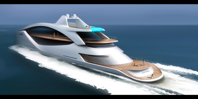 Euphoria Yacht Concept - aft view