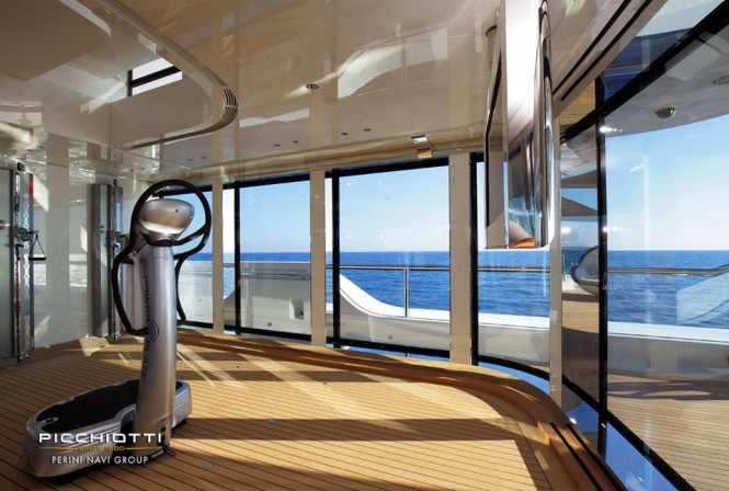 Luxury yacht Grace E - Gym - Photo by Giuliano Sargentini