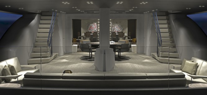 Luxury yacht SYBARIS - aft cockpit - Image by PH Design