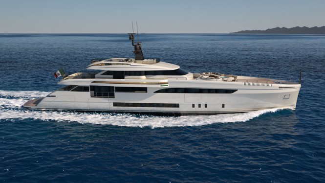 Rendering of luxury yacht Wider 165 by Wider 165