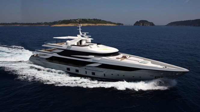 Rendering of the 50m Benetti super yacht VICA (hull FB 801)